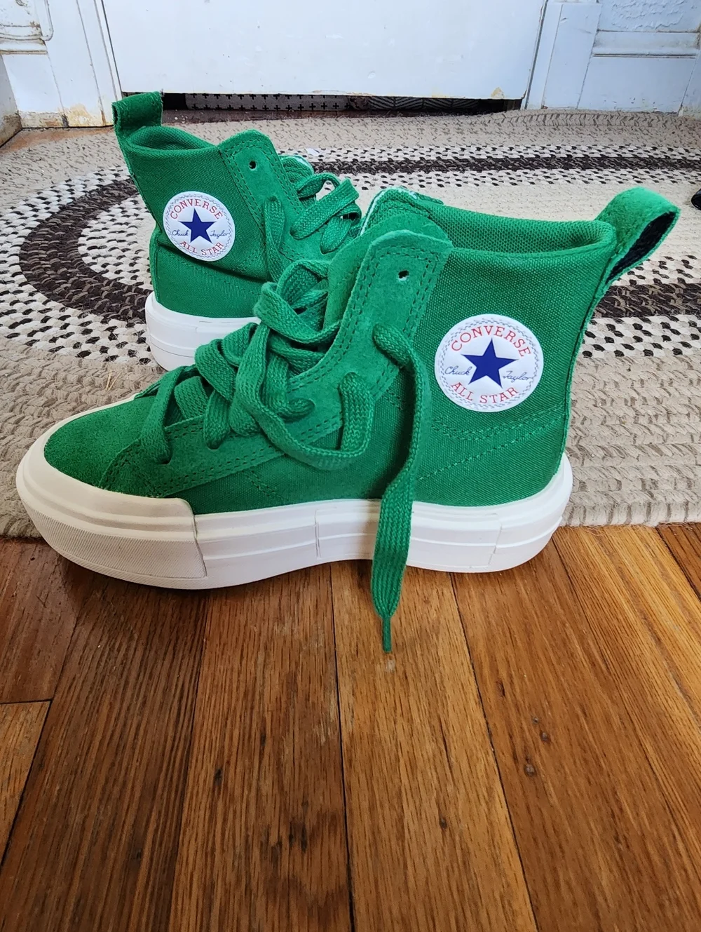Converse Green High-Top Platform Sneakers